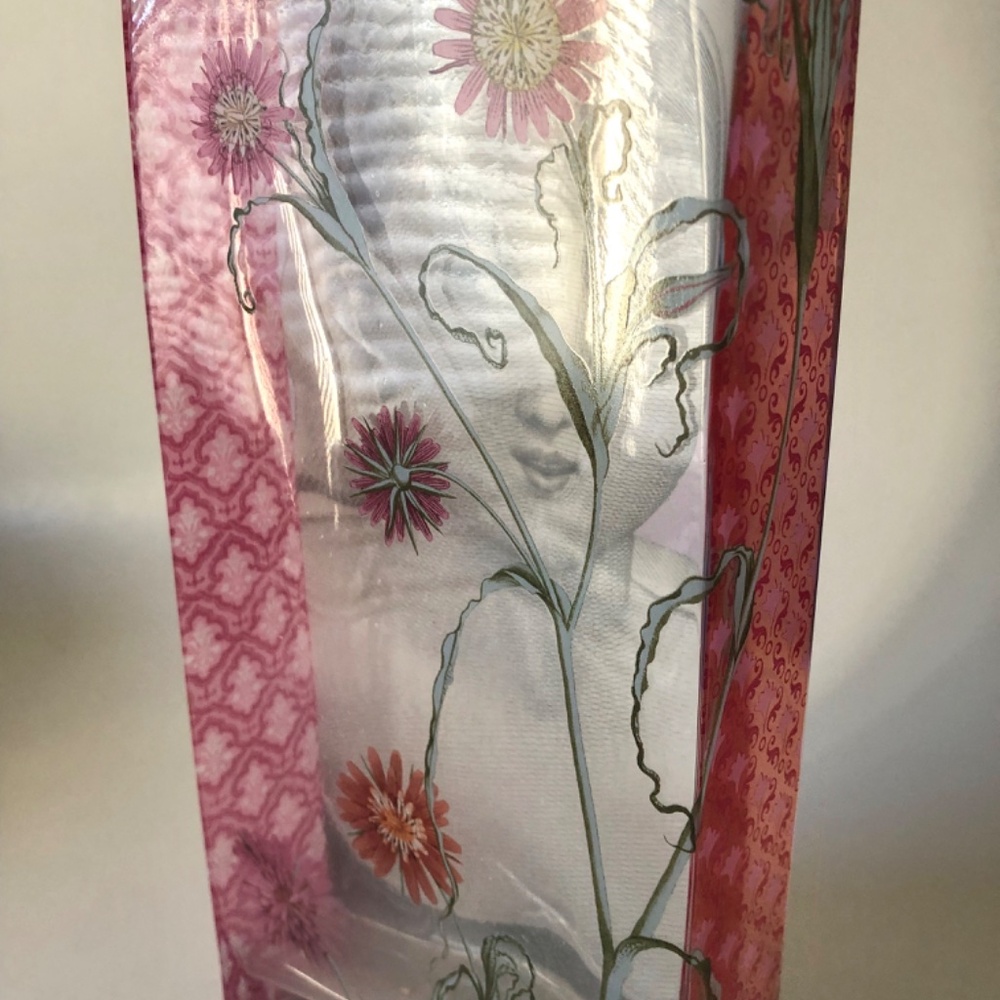 Fringe Studio Rare Glass Vessel NEW! Beautiful Translucent Images on All 4 Sides - Picture 3 of 16